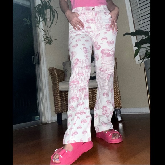 ❌ SOLD ❌ 💗RARE💗 Authentic Vintage Christian Dior Cherry Blossom Trotter Pants - Picture 2 of 14